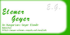 elemer geyer business card